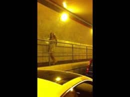 Tinashe dancing to Britney in tunnel in Queens
