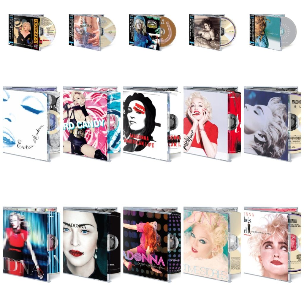Collage of Madonna CD Albums