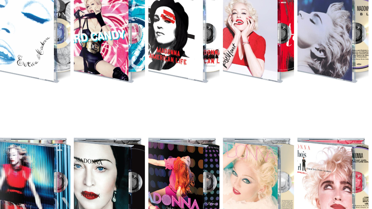 Collage of Madonna CD Albums